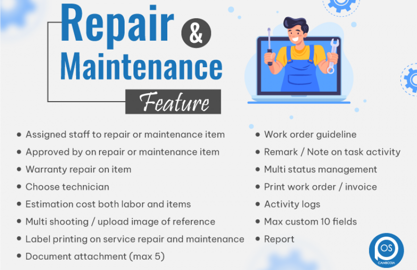 repair and maintenance features in our pos system