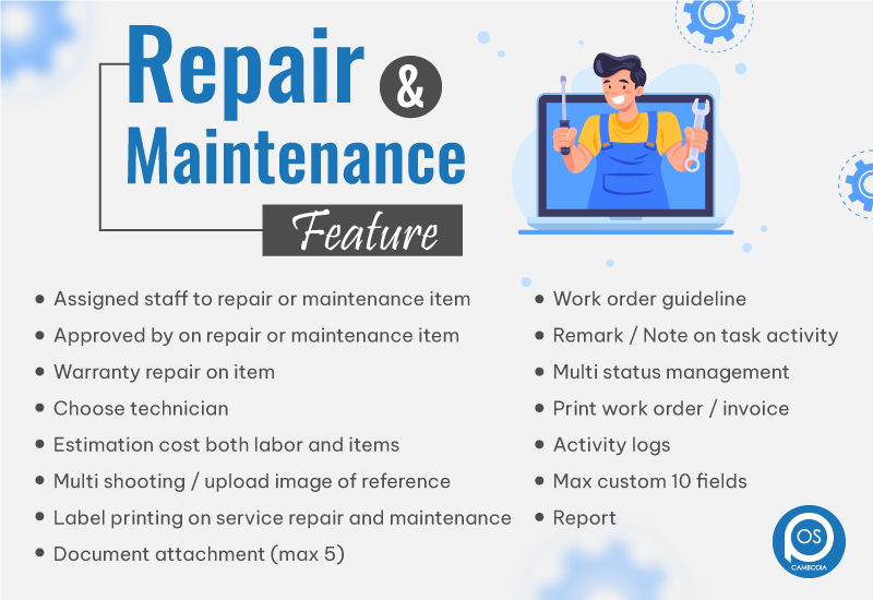 repair and maintenance features in our pos system