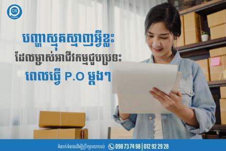 បញ្ហាស្មុគស្មាញអ្វីខ្លះ ដែលម្ចាស់អាជីវកម្មជួបប្រទះ ពេលធ្វើ P.O ម្តងៗ